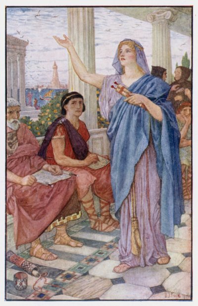 Synesius Attends the Lectures of Hypatia by Henry Justice Ford