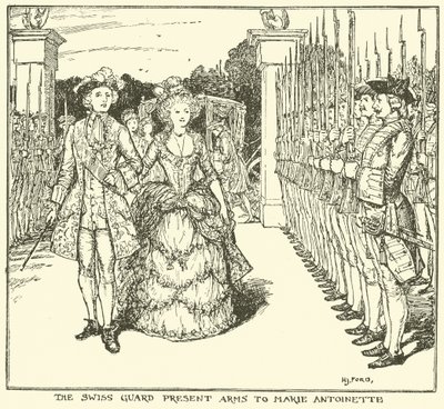 The Swiss Guard Present Arms to Marie Antoinette by Henry Justice Ford