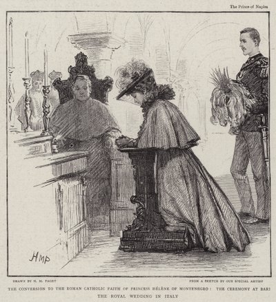 The Conversion to the Roman Catholic Faith of Princess Helene of Montenegro, the Ceremony at Bari the Royal Wedding in Italy by Henry Marriott Paget