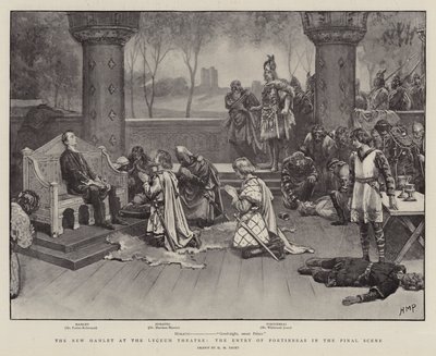 The New Hamlet at the Lyceum Theatre, the Entry of Fortinbras in the Final Scene by Henry Marriott Paget