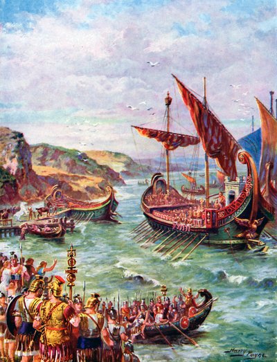 Departure of the Romans from Britain after the Sacking of Rome in 410 AD, c1920 by Henry Payne