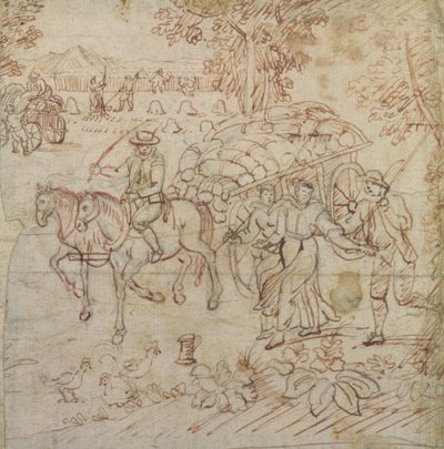 Landscape with Harvesters Returning Home by Henry Peacham