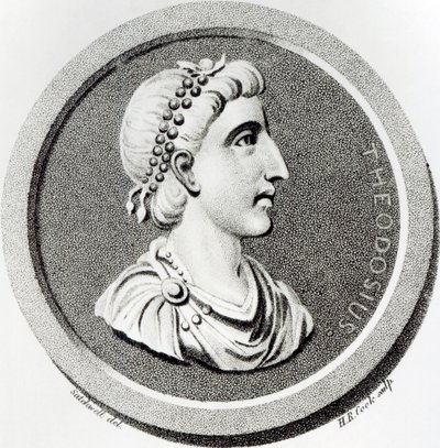Portrait of Theodosius, from 