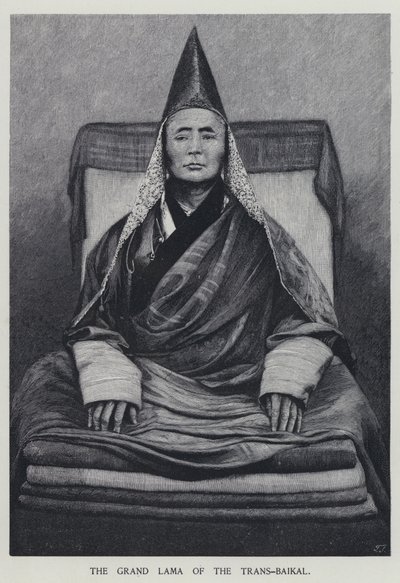 The Grand Lama of the Trans-Baikal (lithograph) by Henry Sandham