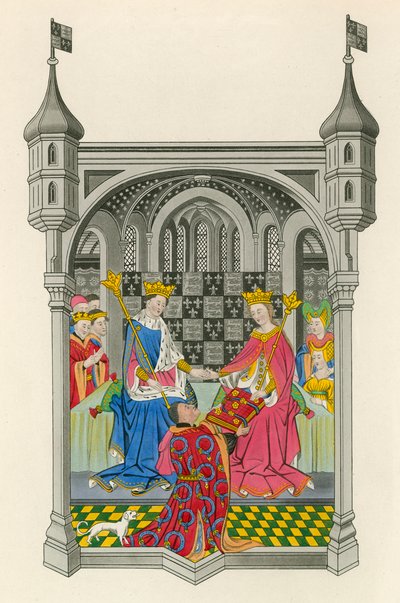 John Talbot, Earl of Shrewsbury, Presenting His Book to Queen Margaret, Illustration from 