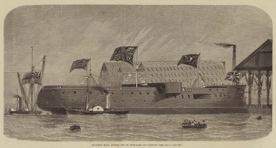 Floating HMS Sultan out of Dock by Henry Spernon Tozer