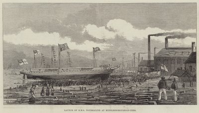 Launch of HMS Tourmaline at Middlesborough-on-Tees by Henry Spernon Tozer
