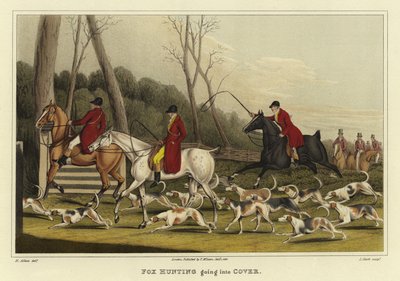 Fox Hunting Going into Cover by Henry Thomas Alken