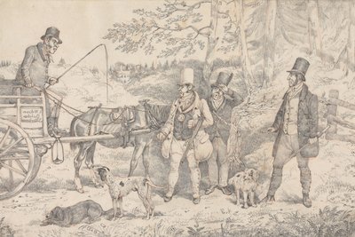 Sporting Anecdotes: Drawing for the Soft-Ground Etching of 