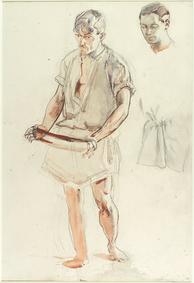 Man Standing: Studies of Head and of Shirt by Henry Tonks