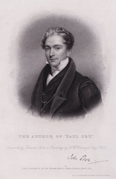 John Poole, English playwright, author of Paul Pry by Henry William (after) Pickersgill