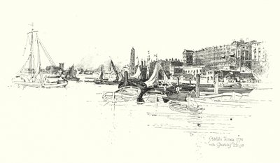 Adelphi Terrace, London by Herbert (after) Railton