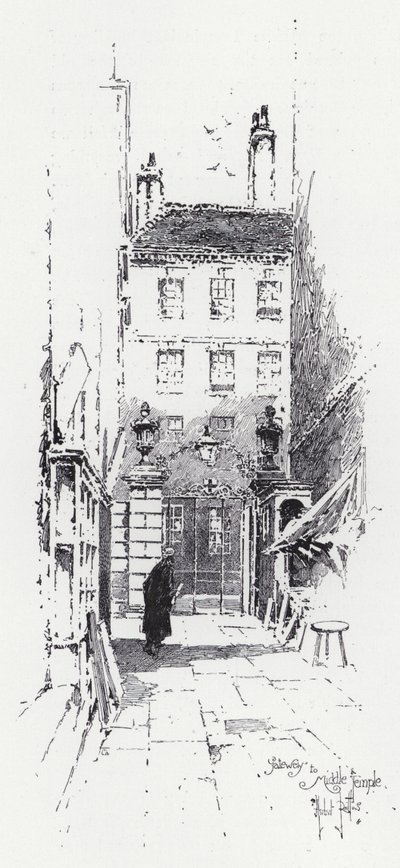 Gateway to Middle Temple by Herbert (after) Railton