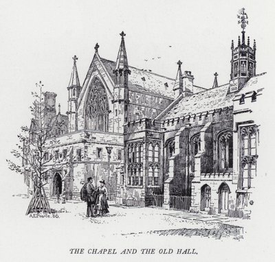 The Chapel and the Old Hall by Herbert (after) Railton