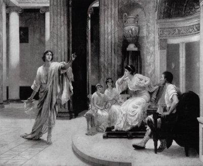 The Roman poet Virgil declaiming to the Empress Octavia his elegy on the death of her son, Marcellus by Herbert (after) Sidney