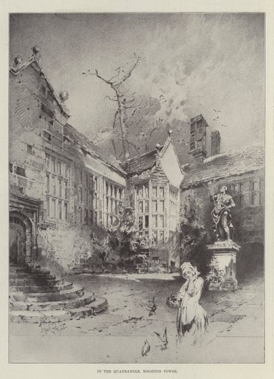 In the Quadrangle, Hoghton Tower by Herbert Railton