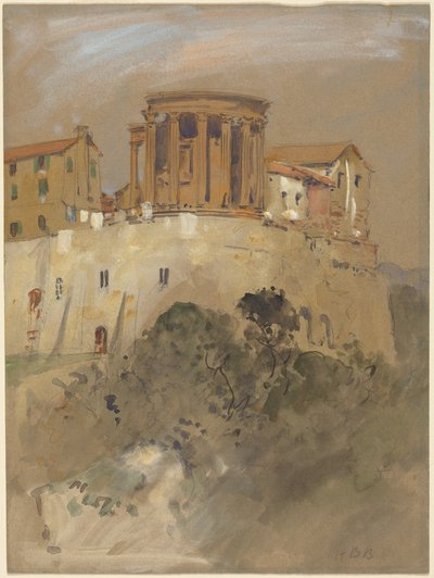 Temple of Vesta at Tivoli by Hercules Brabazon Brabazon