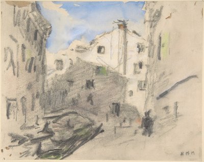 Venetian Street Scene by Hercules Brabazon Brabazon