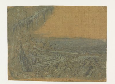 Distant View with a Road and Mossy Branches by Hercules Segers