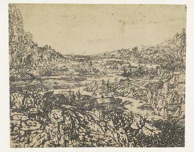 Mountain Valley with a Winding River by Hercules Segers