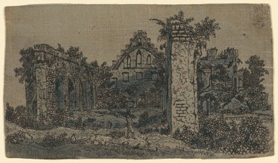 Ruins of the Abbey of Rijnsburg (Small Version) by Hercules Seghers