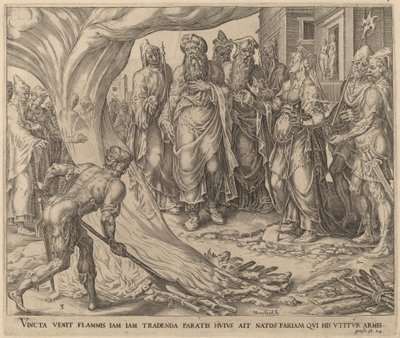 Tamar Brought to Execution by Herman Jansz Muller after Maerten van Heemskerck
