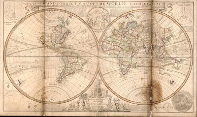 A new and correct map of the world laid down according to the newest discoveries and from the most exact observations by Herman Moll