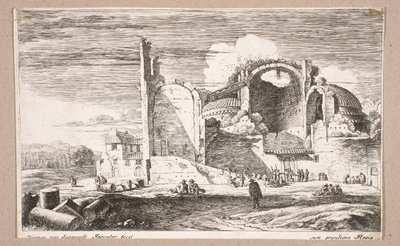 Distribution of Bread to the Poor, from the series "Landscapes" by Herman van Swanevelt