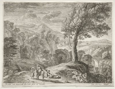 The Large Tree and the Cascade, c1652-1654 by Herman van Swanevelt