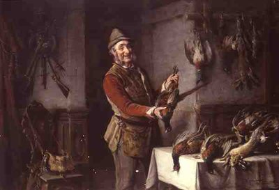 Sportsman with a Pheasant and Other Game by Hermann Kern