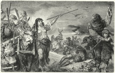 Members of the Waldensian Movement Fleeing Persecution by Hermann Vogel