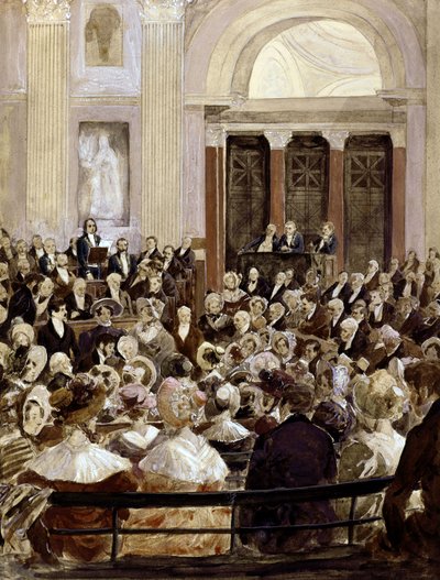 Reception of Victor Hugo at the Academie Francaise, Paris, 3rd June 1841 by Hermann Vogel