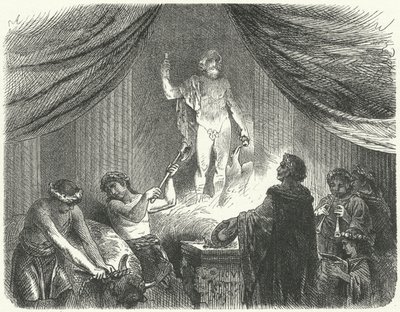 Romans performing a sacrifice to the god Jupiter by Hermann Vogel