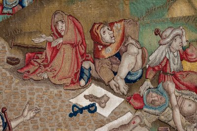 Tapestry inspired by the work of Hieronymus Bosch, c.1560 by Hieronymus (after) Bosch