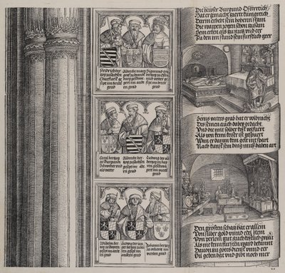 The Tomb Erected by Maximilian for His Father, and The Imperial Treasure, with Portraits by Hieronymus Andreae