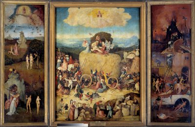 The Hay Cart Allegory of the Past, the Present, and the Future (left panel) by Hieronymus Bosch