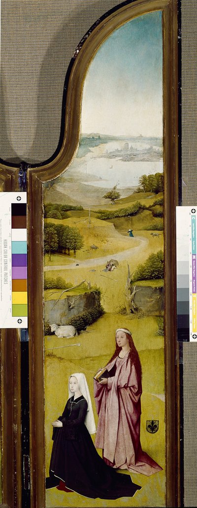 Triptych of Epiphany, with St Agnes of Rome and donor by Hieronymus Bosch