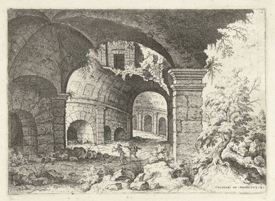 Eighth View of the Colosseum in Rome by Hieronymus Cock