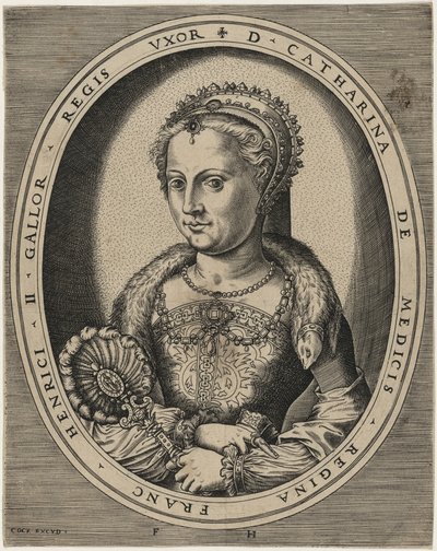 Catherine de Medici, Wife of Henry II of France by Hieronymus Cock