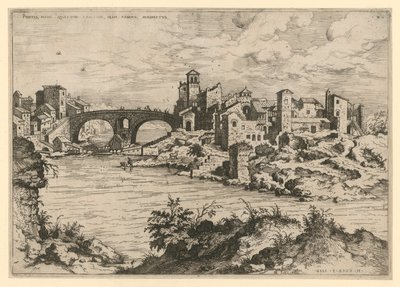 Ponte Quattro Capi and the Tiber Island by Hieronymus Cock