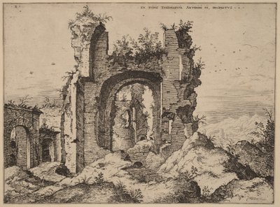 View of the Baths of Caracalla by Hieronymus Cock