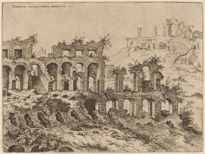View of the Colosseum with the Palatine in the Background by Hieronymus Cock