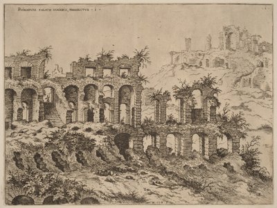 View of the Colosseum with the Palatine in the Background by Hieronymus Cock