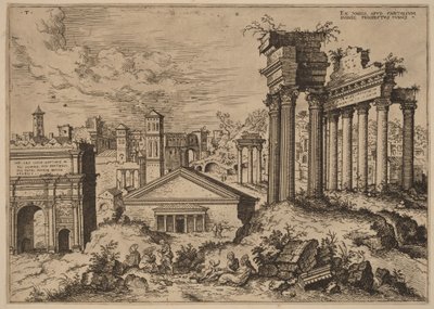 View of the Forum from the Base of the Capitol by Hieronymus Cock