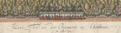 The Feast in the Orangery at Schönbrunn – February 7, 1786 by Hieronymus Loschenkohl
