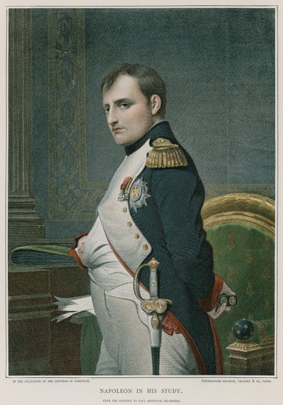 Napoleon in His Study by Hippolyte Delaroche