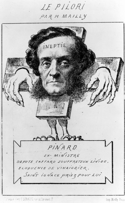 Cartoon of Ernest Pinard, c.1857 by Hippolyte Mailly