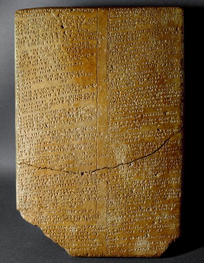 Hittite Civilization: Cuneiform Tablet Transcribing the Ritual of Amihatna by Hittite
