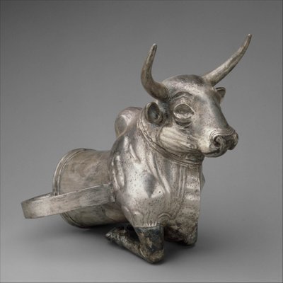 Vessel terminating in the forepart of a bull, c.1300 BC by Hittite