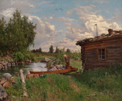 By a Stream by Hjalmar Munsterhjelm